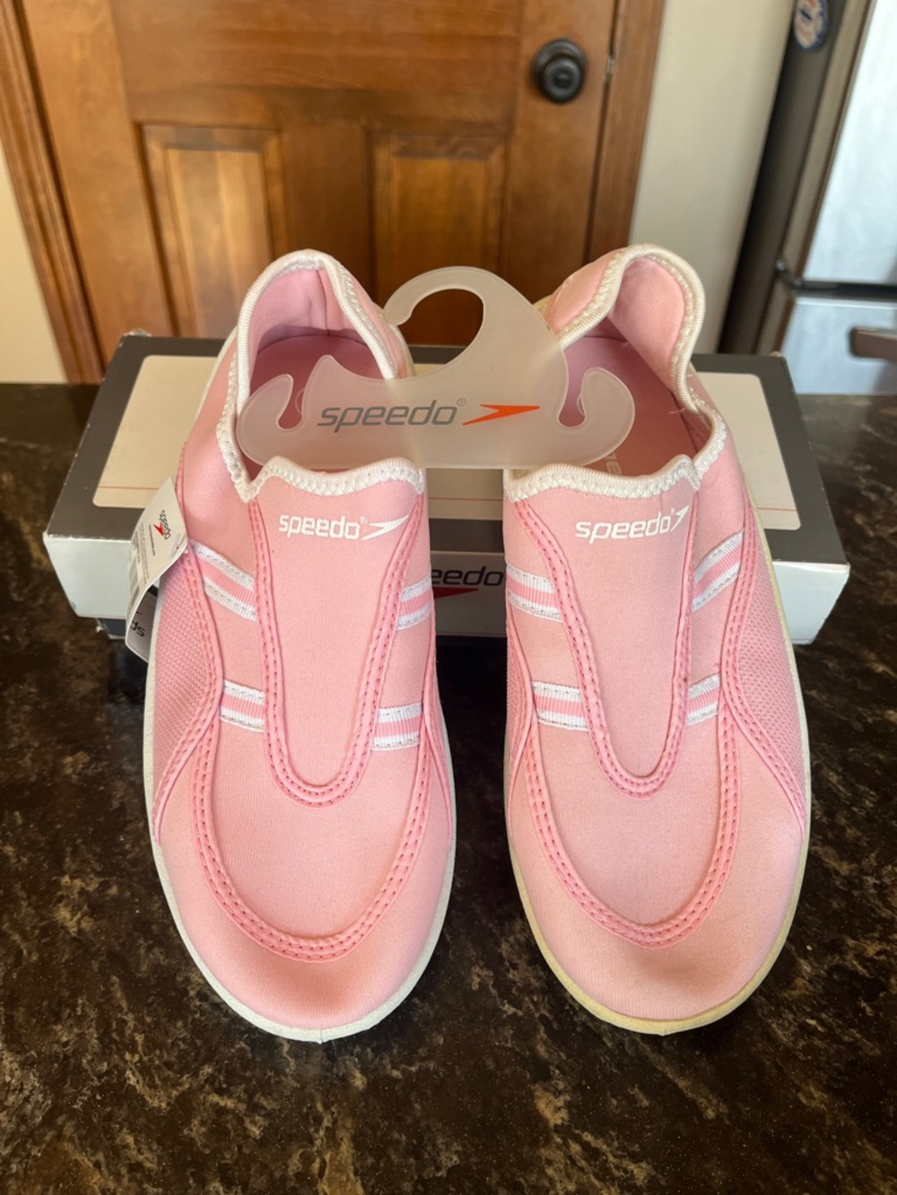Speedo Kids Pink Slip-On Water Shoes with White Accents